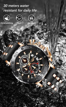 Relógio LIGE marca de luxo novo modelo masculino