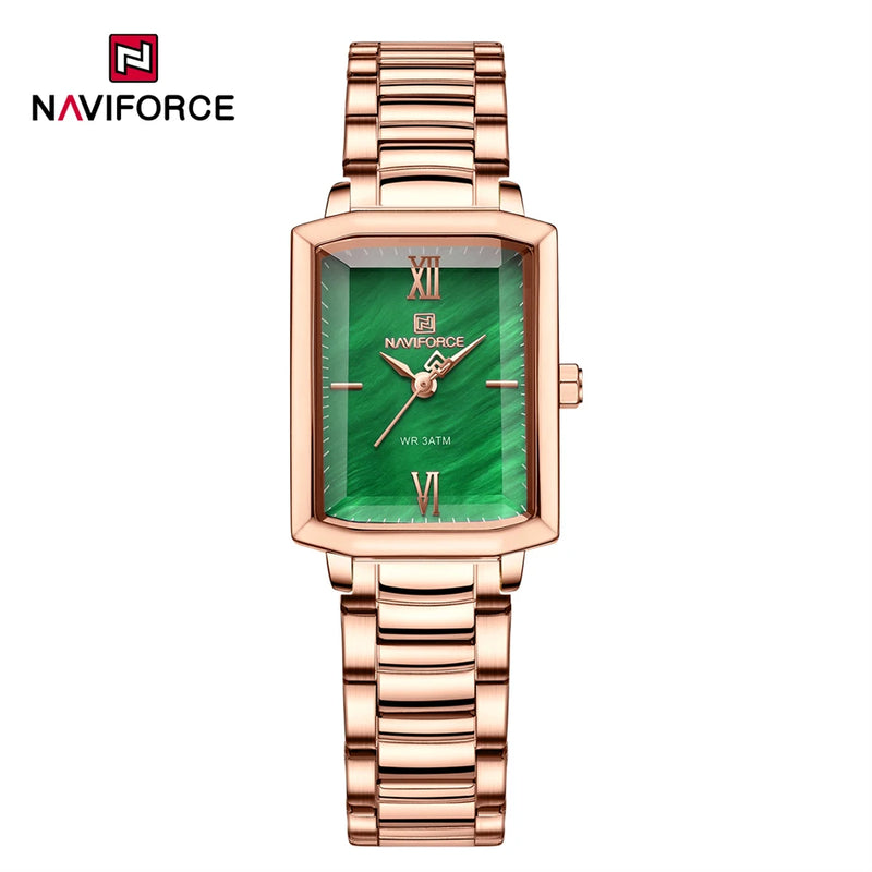 Naviforce relógio feminino luxo premium de quartzo