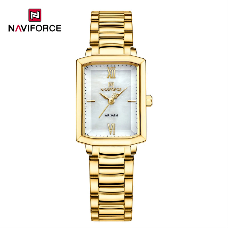 Naviforce relógio feminino luxo premium de quartzo