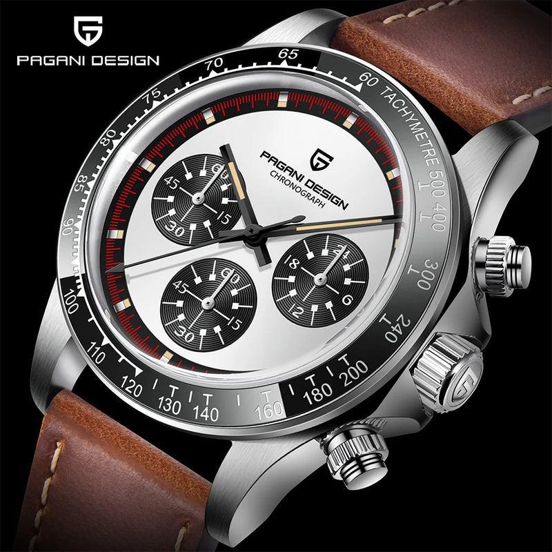 Relógio Pagani design v2  de quartzo com cronógrafo e vidro de safira