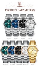 Relógio Poedagar de luxo de quartzo à prova d'água