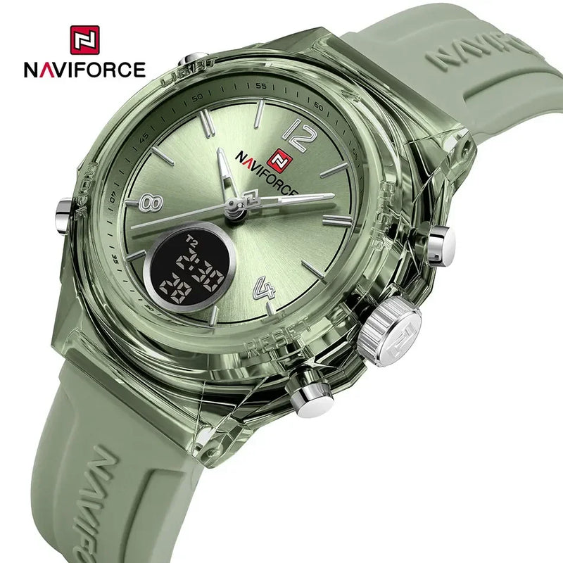 Relógio NAVIFORCE Led de Quartzo À Prova D 'Água pulseira de Silicone