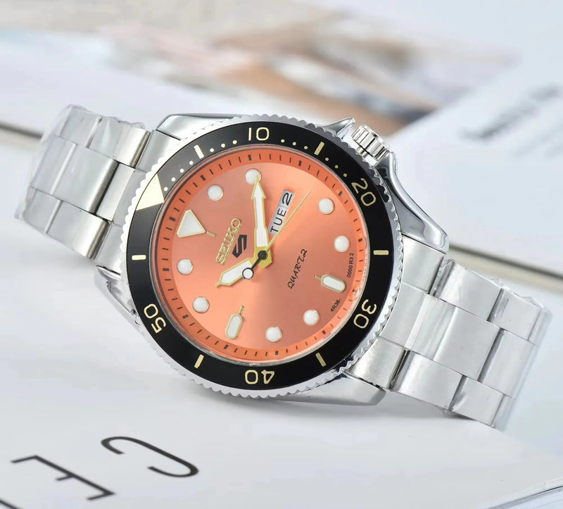 Relógio SEIKO à prova d'água de quartzo