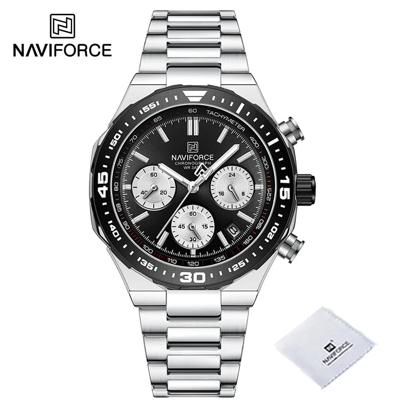Relógio de Pulso À Prova D 'Água NAVIFORCE Multifunções Masculino  de Luxo