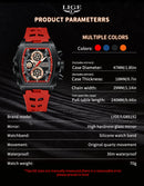 Relógio LIGE  luxo, à prova d'água de quartzo