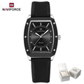 Naviforce relógio de quartzo  modelo de luxo digital feminino pulseira de silicone