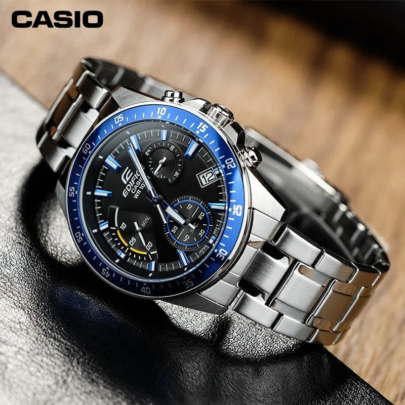Relógio Casio com Cronógrafo em Aço Inoxidável Multifuncional