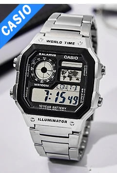 Relógio Casio luxo led  digital  à prova d água movimento quartzo