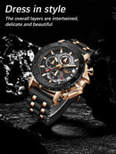 Relógio LIGE marca de luxo novo modelo masculino