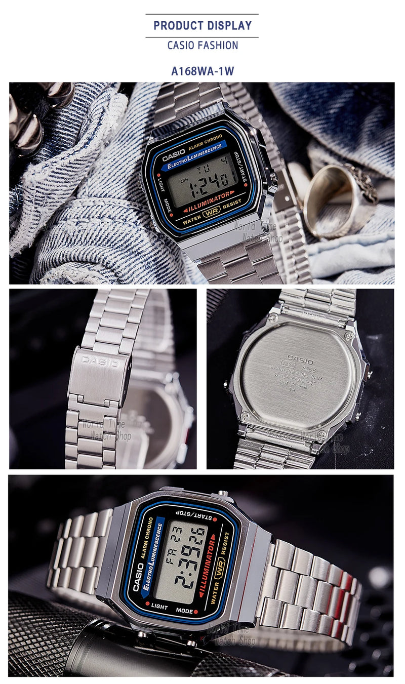 Relógio CASIO de prata  LED digital à prova d água
