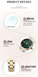 Relógio CURREN de quartzo original à prova d'água de aço inoxidável