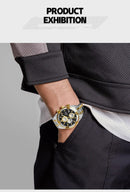 Relógio Naviforce modelo superior luxo pulseira de aço inoxidável e quartzo