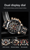 Relógio LIGE marca de luxo novo modelo masculino