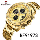 Relógio Naviforce analógico digital  pulseira de aço inoxidável