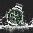 Relógio Naviforce analógico digital  pulseira de aço inoxidável