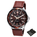 Relógio NAVIFORCE quartzo pulseira de couro perfil moderno, casual e esportivo