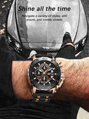 Relógio LIGE marca de luxo novo modelo masculino