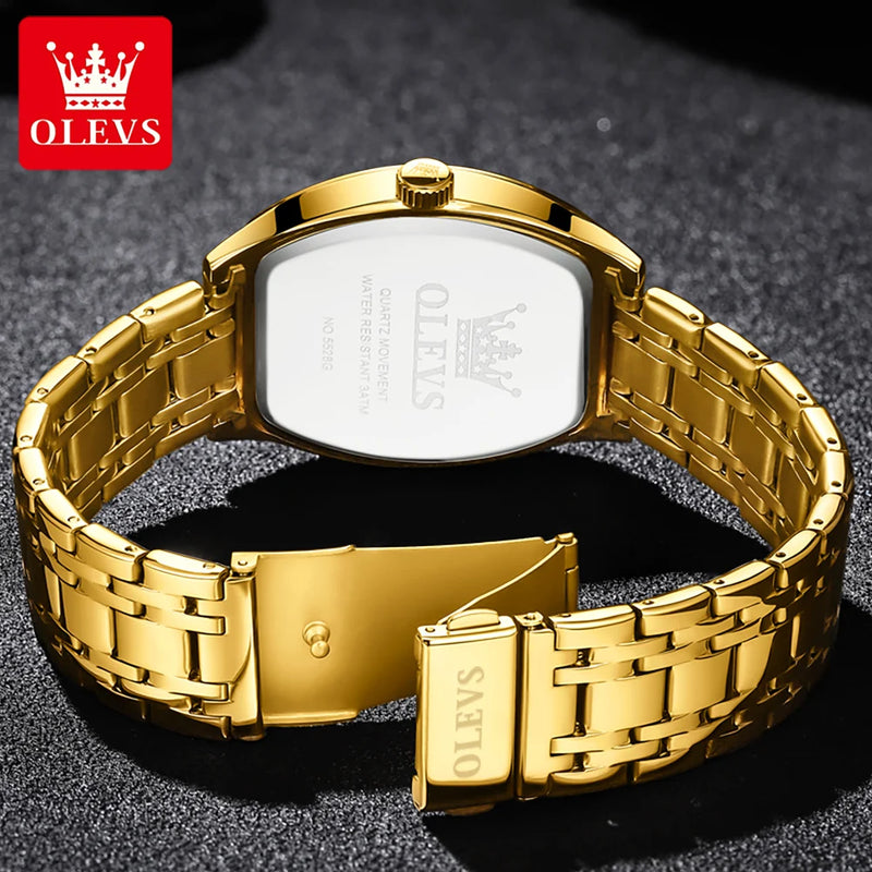 Relógios  OLEVS Masculinos Luxo Tonneau Original de Quartzo