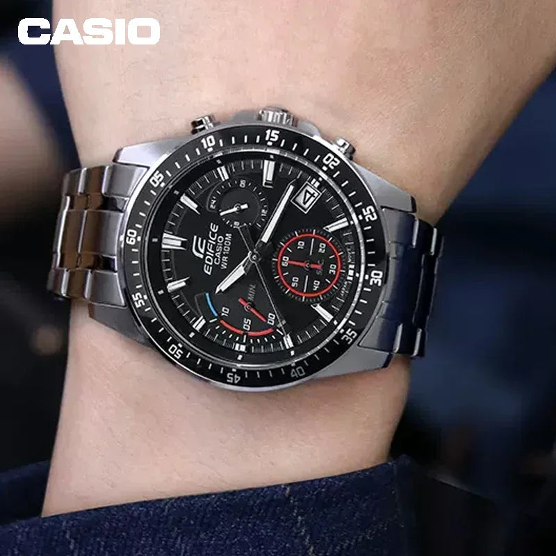 Relógio Casio com Cronógrafo em Aço Inoxidável Multifuncional