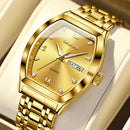 Relógios  OLEVS Masculinos Luxo Tonneau Original de Quartzo