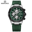 Relógios NAVIFORCE de luxo com pulseira de couro
