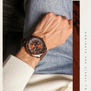 Relógio NAVIFORCE quartzo pulseira de couro perfil moderno, casual e esportivo