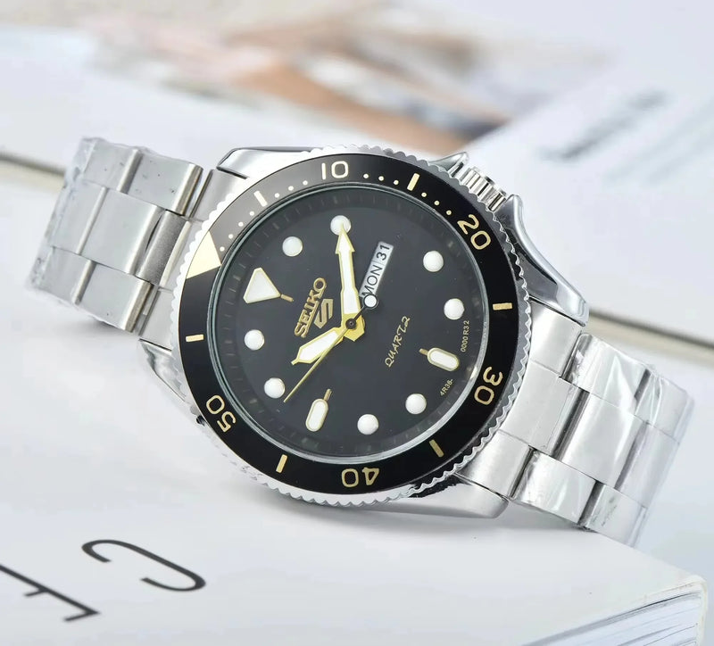 Relógio SEIKO à prova d'água de quartzo