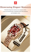 Relógio Poedagar feminino em aço inoxidável de quartzo