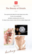 Relógio Poedagar feminino em aço inoxidável de quartzo