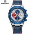 Relógios NAVIFORCE de luxo com pulseira de couro