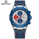 Relógios NAVIFORCE de luxo com pulseira de couro