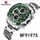 Relógio Naviforce analógico digital  pulseira de aço inoxidável