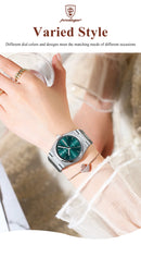 Relógio Poedagar de luxo de quartzo à prova d'água