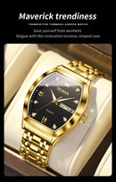 Relógios  OLEVS Masculinos Luxo Tonneau Original de Quartzo