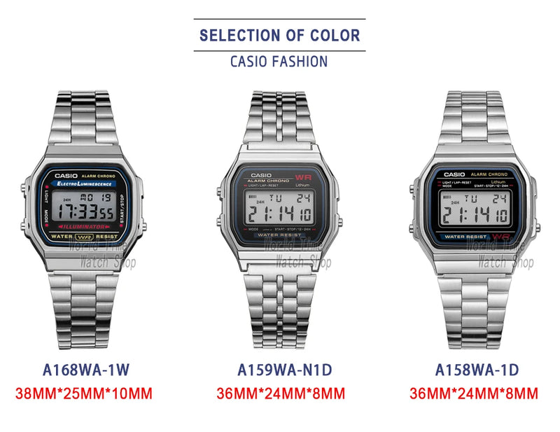Relógio CASIO de prata  LED digital à prova d água
