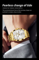 Relógios  OLEVS Masculinos Luxo Tonneau Original de Quartzo