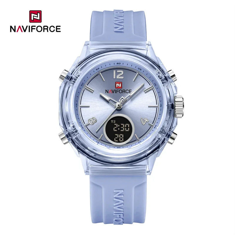 Relógio NAVIFORCE Led de Quartzo À Prova D 'Água pulseira de Silicone