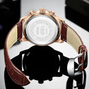 Relógios LIGE marca super de luxo de couro