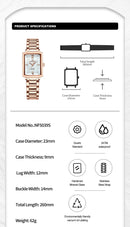 Naviforce relógio feminino luxo premium de quartzo