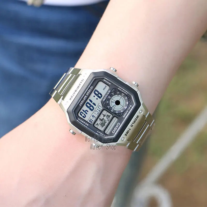 Relógio Casio luxo led  digital  à prova d água movimento quartzo