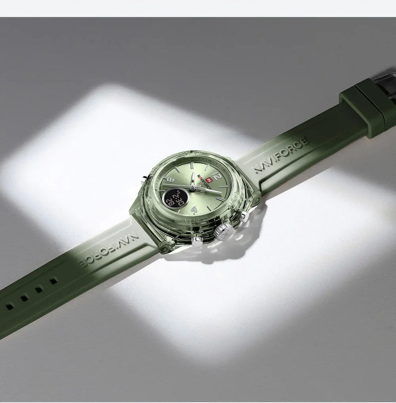 Relógio NAVIFORCE Led de Quartzo À Prova D 'Água pulseira de Silicone