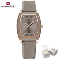 Naviforce relógio de quartzo  modelo de luxo digital feminino pulseira de silicone