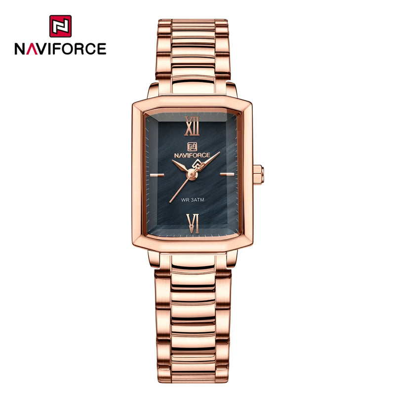 Naviforce relógio feminino luxo premium de quartzo