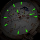 Relógios LIGE marca super de luxo de couro