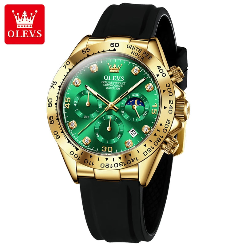 OLEVS Relógio Masculino de Luxo Quartzo à Prova D'água