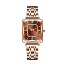 Relógio Poedagar feminino em aço inoxidável de quartzo